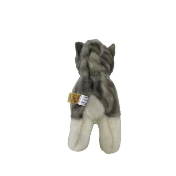 Aurora Miyoni Kitty Cat Plush Tabby Gray Striped 9 Inch Stuffed Animal Toy - Picture 4 of 10